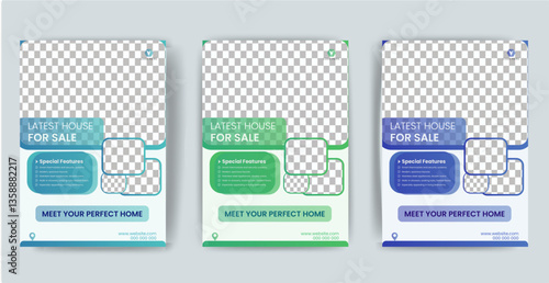 Flyers design for home sale. vector design 