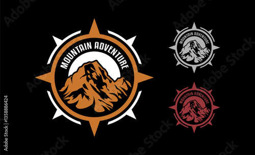 mountain adventure hiking expedition vintage hipster retro logo badge label sticker element design design Perfect for apparel prints, posters