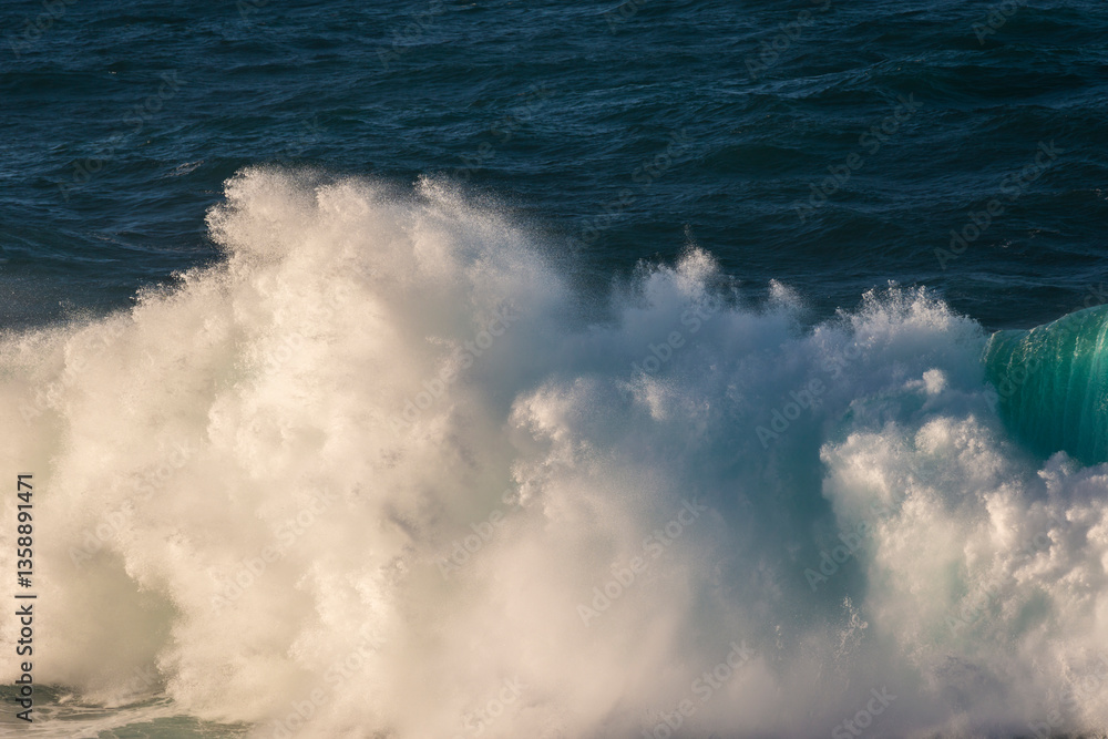 Big storm waves in Porto Moniz, on the Madeira Atlantic coastline
