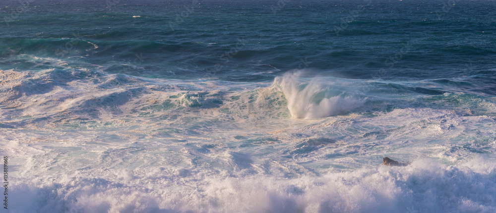 Big storm waves in Porto Moniz, on the Madeira Atlantic coastline