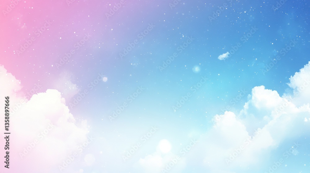 Naklejka premium Soft blue gradient sky background with subtle white hues, perfect for banners and presentations. Blurred effect for a smooth look.