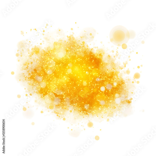 Golden celebratory burst of joy and light, sparkling with festive energy and soft bokeh effect.