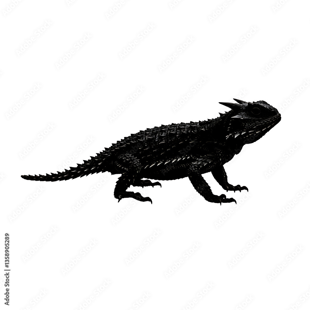 Fototapeta premium Skeletal Lizard Silhouette