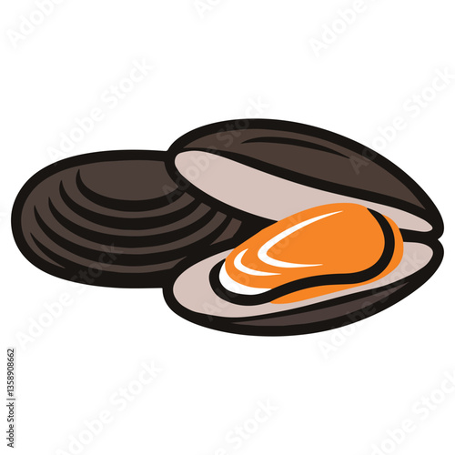 Fresh sea oyster, ideal for seafood dishes and gourmet delicacies. Isolated on white background.