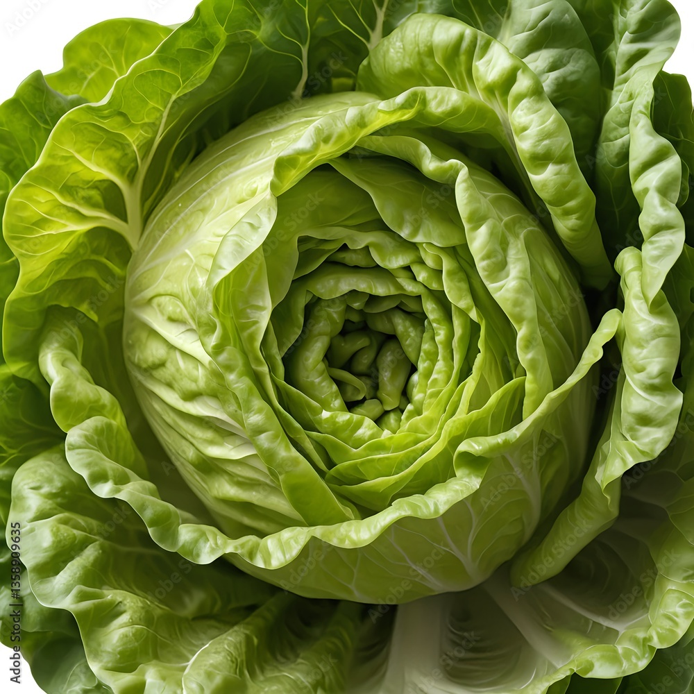 Fototapeta premium Fresh Green Cabbage Close-Up