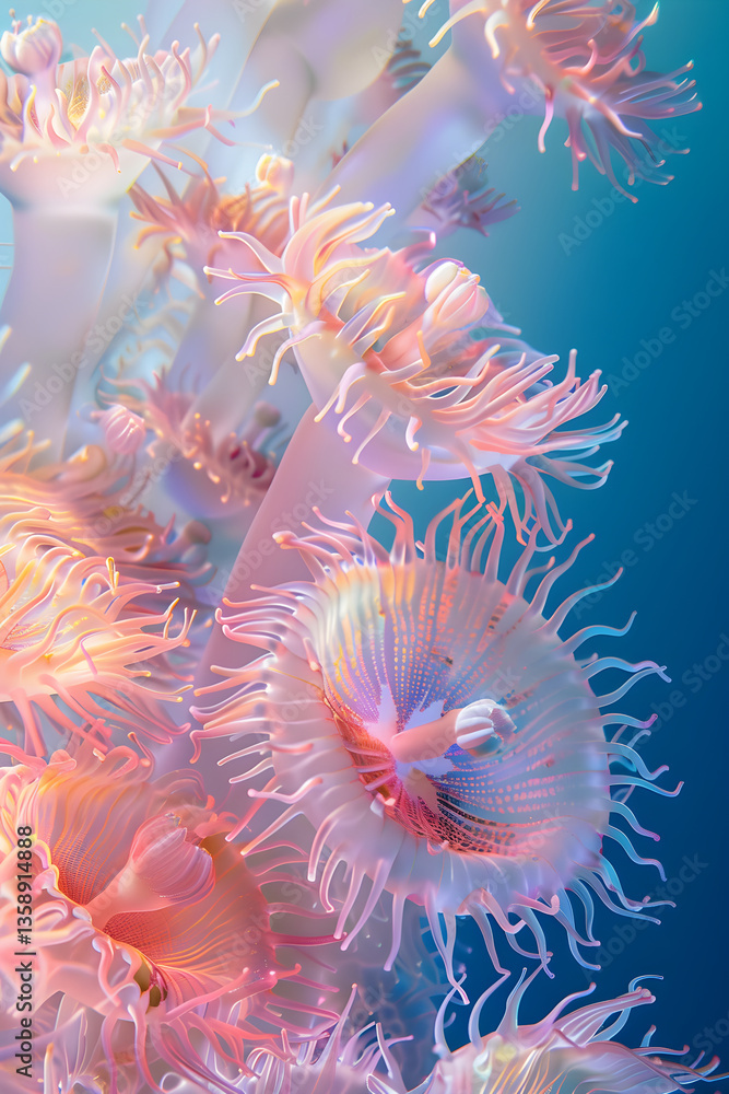 Ethereal Serenity: Mesmerizing Xenia Flowers in a Dreamlike Aquatic Display Ethereal Serenity: Mesmerizing Xenia Flowers in a Dreamlike Aquatic Display
