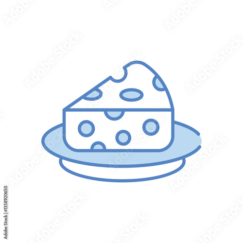 Cheese vector icon stock illustration