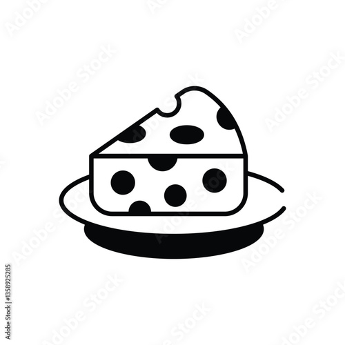 Cheese vector icon stock illustration