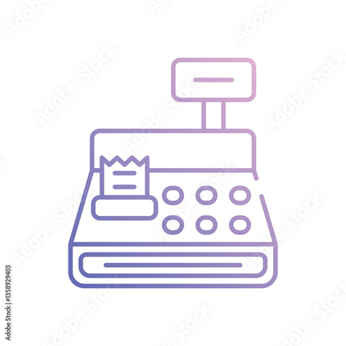 Cashier Machine vector icon stock illustration