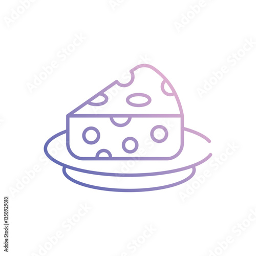 Cheese vector icon stock illustration