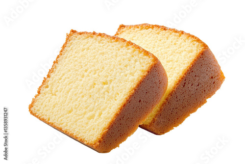 Soft and fluffy sponge cake slices PNG