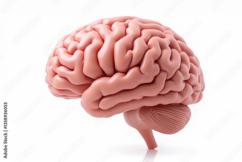 Human Brain Anatomy Model, Detailed 3D Render Human Brain Anatomy Model, Detailed 3D Render