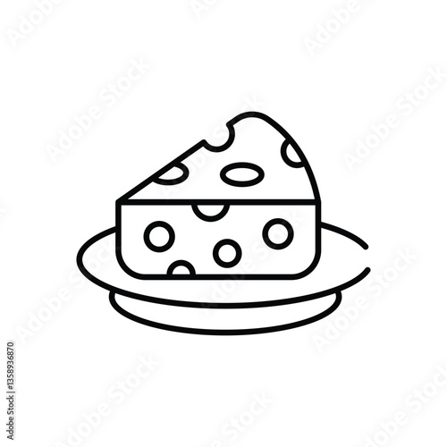 Cheese vector icon stock illustration