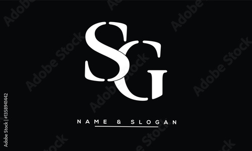 SG, GS  Abstract Letters Logo Monogram
