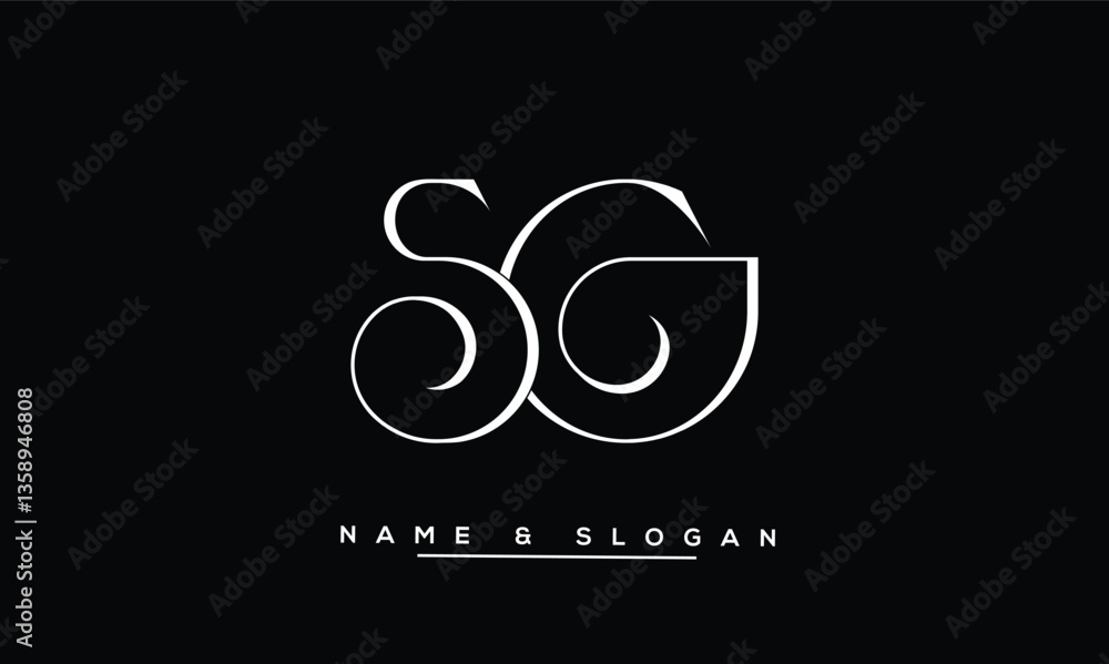 SG, GS Abstract Letters Logo Monogram