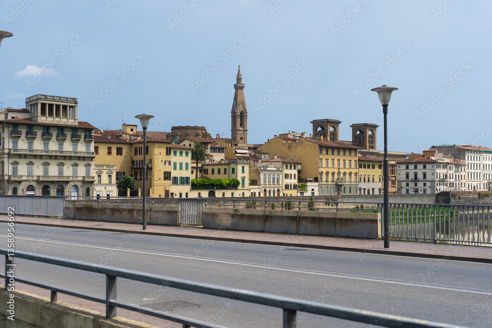 Obraz premium Ponte alle Grazie, Florence - Historic Bridge Over the Arno River