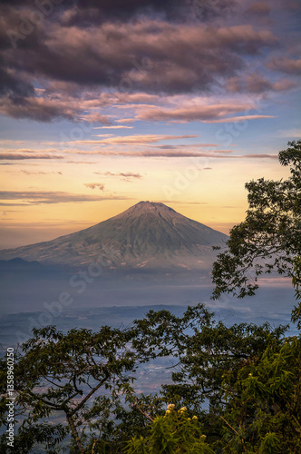Enjoy the sunrise on Mount Telomoyo with a view of Mount Sumbing