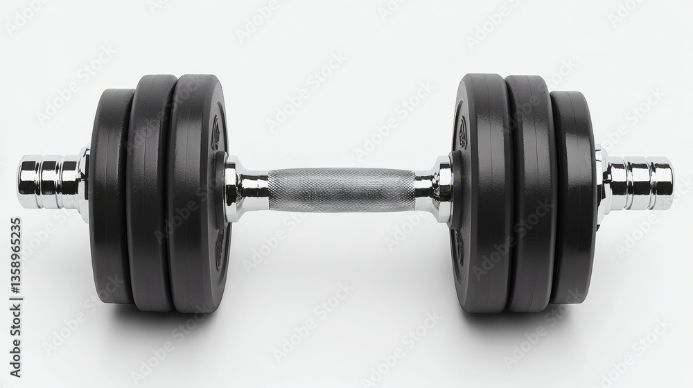 A Lightweight Adjustable Dumbbells With A Sleek Design, Displayed On A Clean White Isolated Background A Lightweight Adjustable Dumbbells With A Sleek Design, Displayed On A Clean White Isolated Background