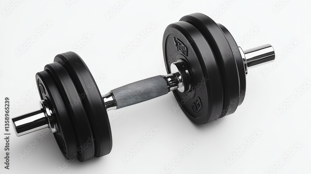 A Lightweight Adjustable Dumbbells With A Sleek Design, Displayed On A Clean White Isolated Background A Lightweight Adjustable Dumbbells With A Sleek Design, Displayed On A Clean White Isolated Background