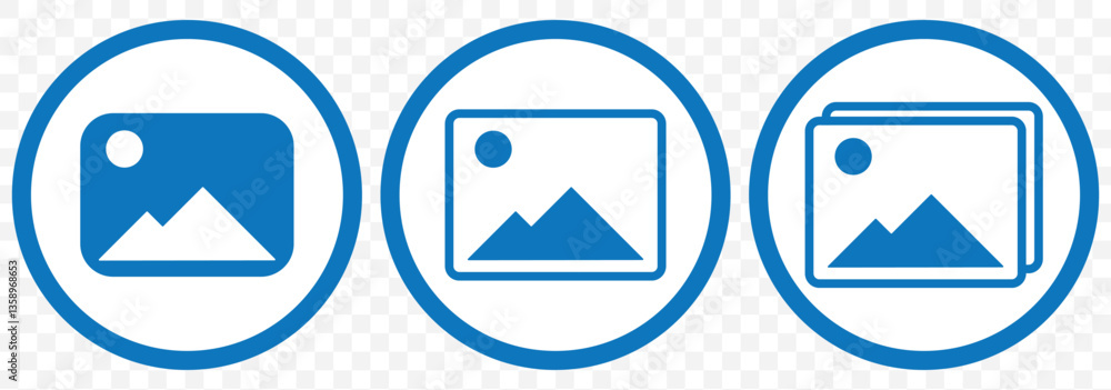Set of add photo vector icons. Attach new image or picture. Edit album. Vector in blue Color. Gallery icon vector set, Photo gallery icon, Image symbol, Picture signs. Isolated. Vector on transparent. Set of add photo vector icons. Attach new image or picture. Edit album. Vector in blue Color. Gallery icon vector set, Photo gallery icon, Image symbol, Picture signs. Isolated. Vector on transparent.