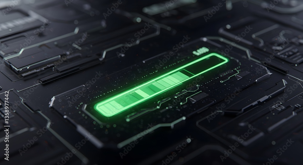 Green Loading Bar Tech Circuit. Green Loading Bar Tech Circuit.