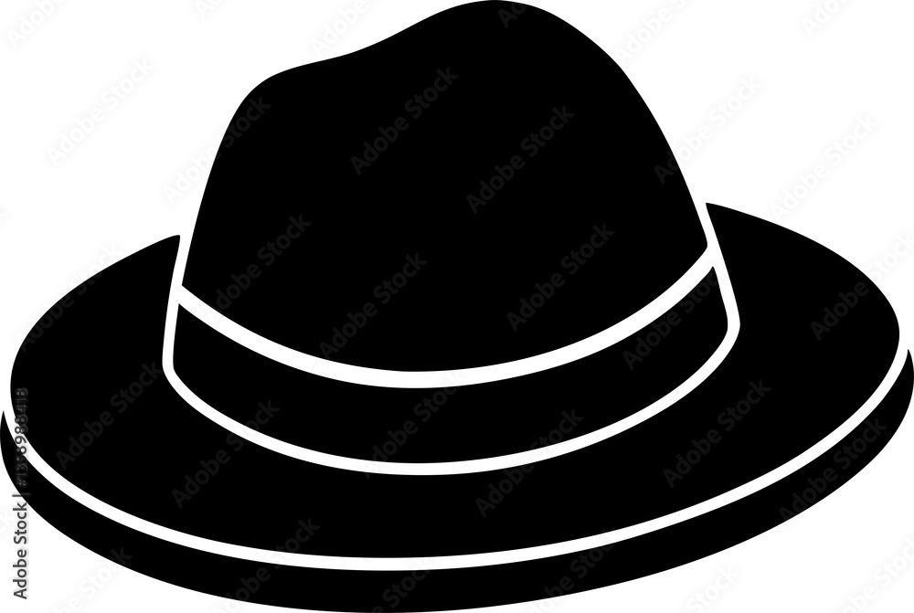 black hat isolated on white background black hat isolated on white background