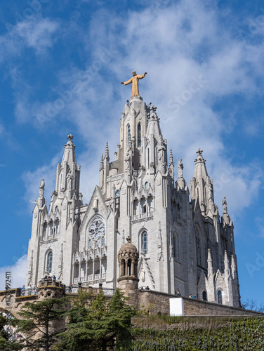  View of Barcelona Templo del Sagrado Corazon, Catalonia, Spain