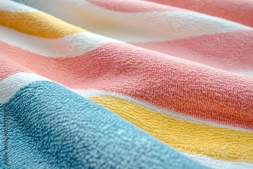 Striped Colorful Fabric Texture, A Vibrant and Soft Design for Home Decor