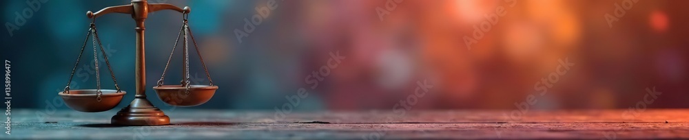 Wooden balance scale on vibrant background, representing justice, fairness, equality in law, decision-making, and morality, equality, justice Wooden balance scale on vibrant background, representing justice, fairness, equality in law, decision-making, and morality, equality, justice