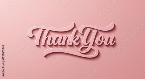 Stylish pink Thank You graphic.