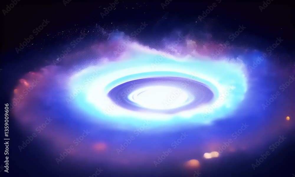 Glowing Cosmic Vortex with Nebula-Like Swirls Glowing Cosmic Vortex with Nebula-Like Swirls