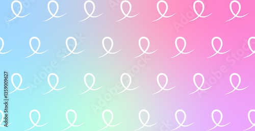 Simple White Scribble Pattern, Hand Drawn, Minimalistic Retro Background, Gradient Colorful Background, Artwork