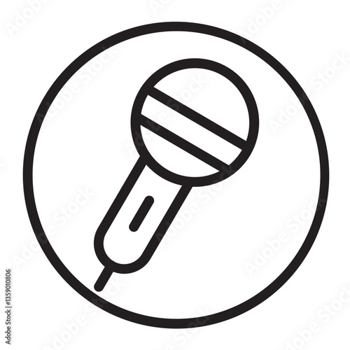 Tattooed Rapper   Vector Line Icon Design