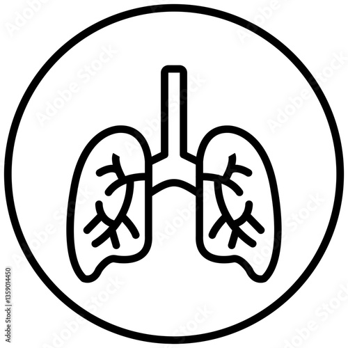 Vector Design Lungs Icon Style
