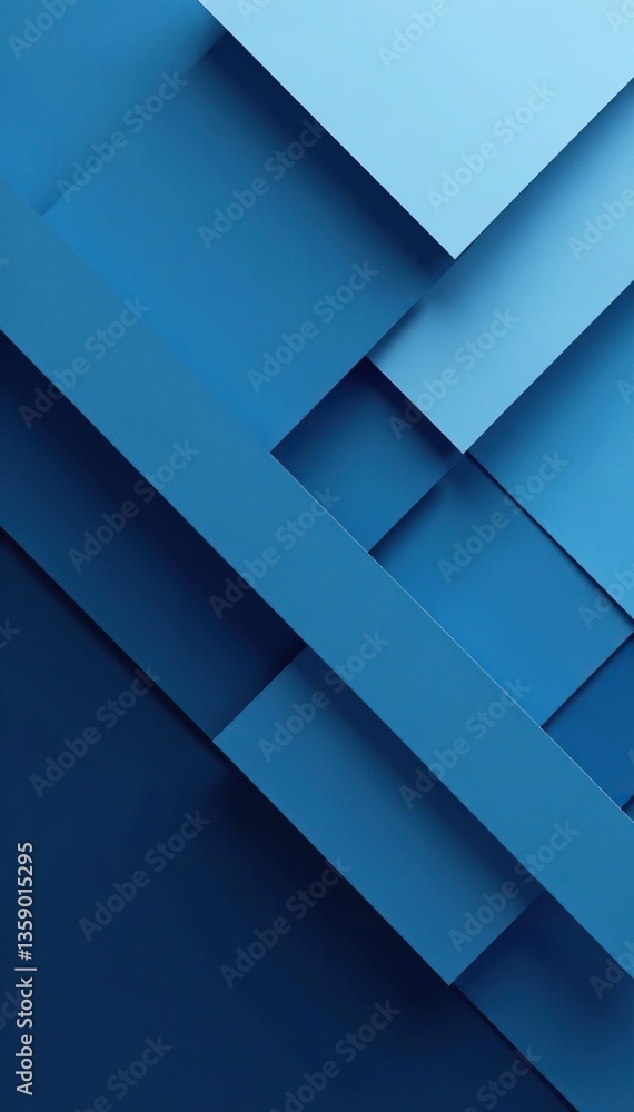 Fototapeta premium A sleek and modern abstract geometric pattern in shades of blue and gray, perfect for a professional presentation, sleek, professional