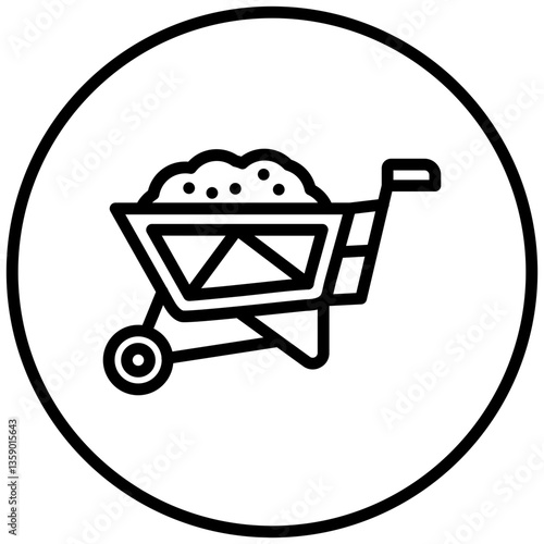 Vector Design Wheelbarrow Icon Style