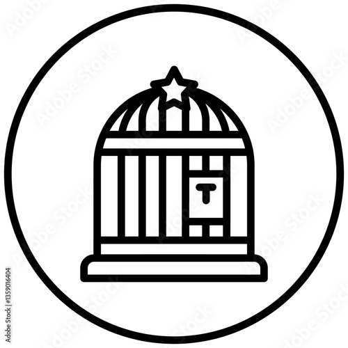 Vector Design Birdcage Icon Style