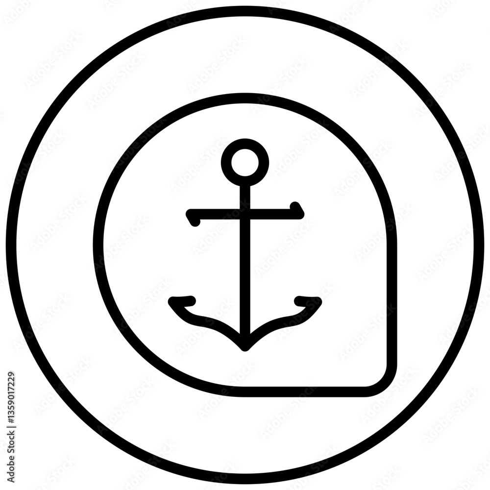Vector Design Anchor Icon Style Vector Design Anchor Icon Style