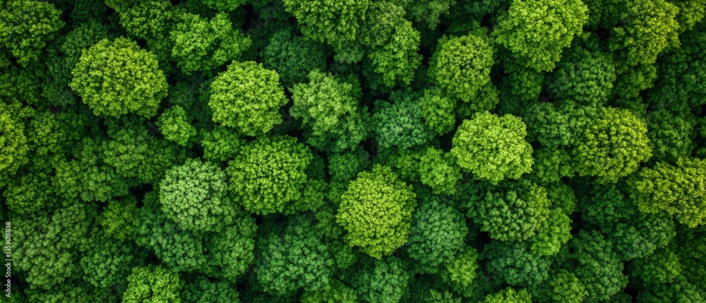 Forest canopy from above Forest canopy from above