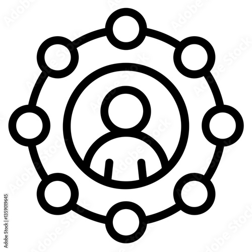 Audience sharing Line Icon