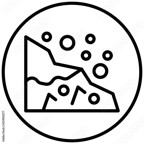Snow Avalanche Icon Style