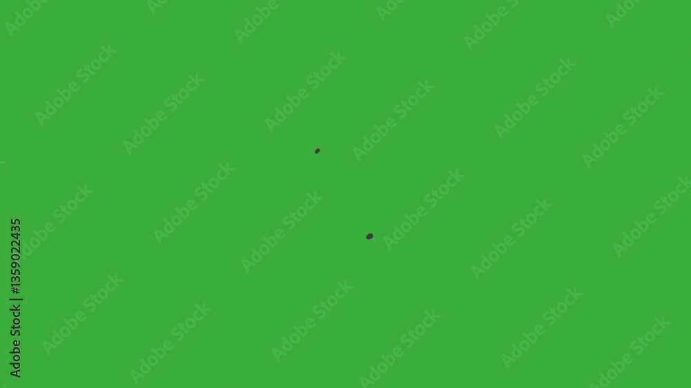 Animation cartoon video loop fire comma sign moving on green screen background Animation cartoon video loop fire comma sign moving on green screen background