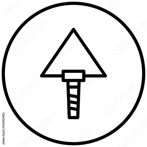 Plastering Trowel Icon Style