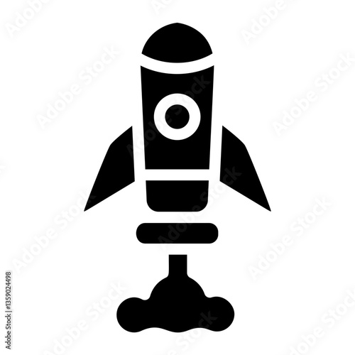 Rocket launch Solid Icon