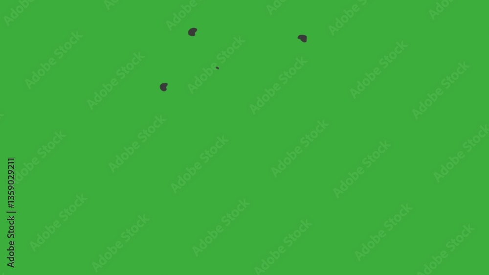 Animation cartoon video loop fire number 5 on green screen background Animation cartoon video loop fire number 5 on green screen background