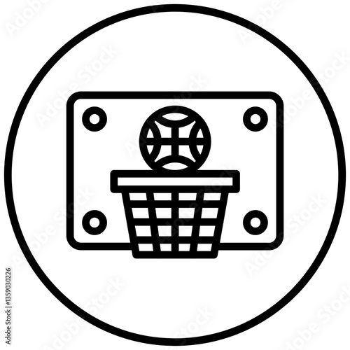 Basketball Hoop Icon Style