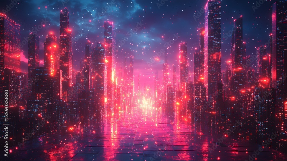 Vibrant neon glow in futuristic metropolis high resolution picture Vibrant neon glow in futuristic metropolis high resolution picture