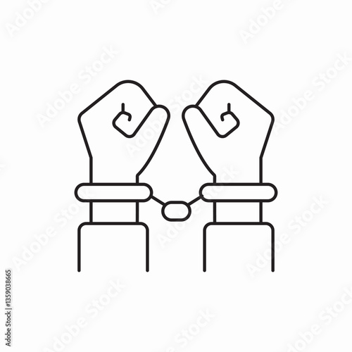 arrested icon vector sign