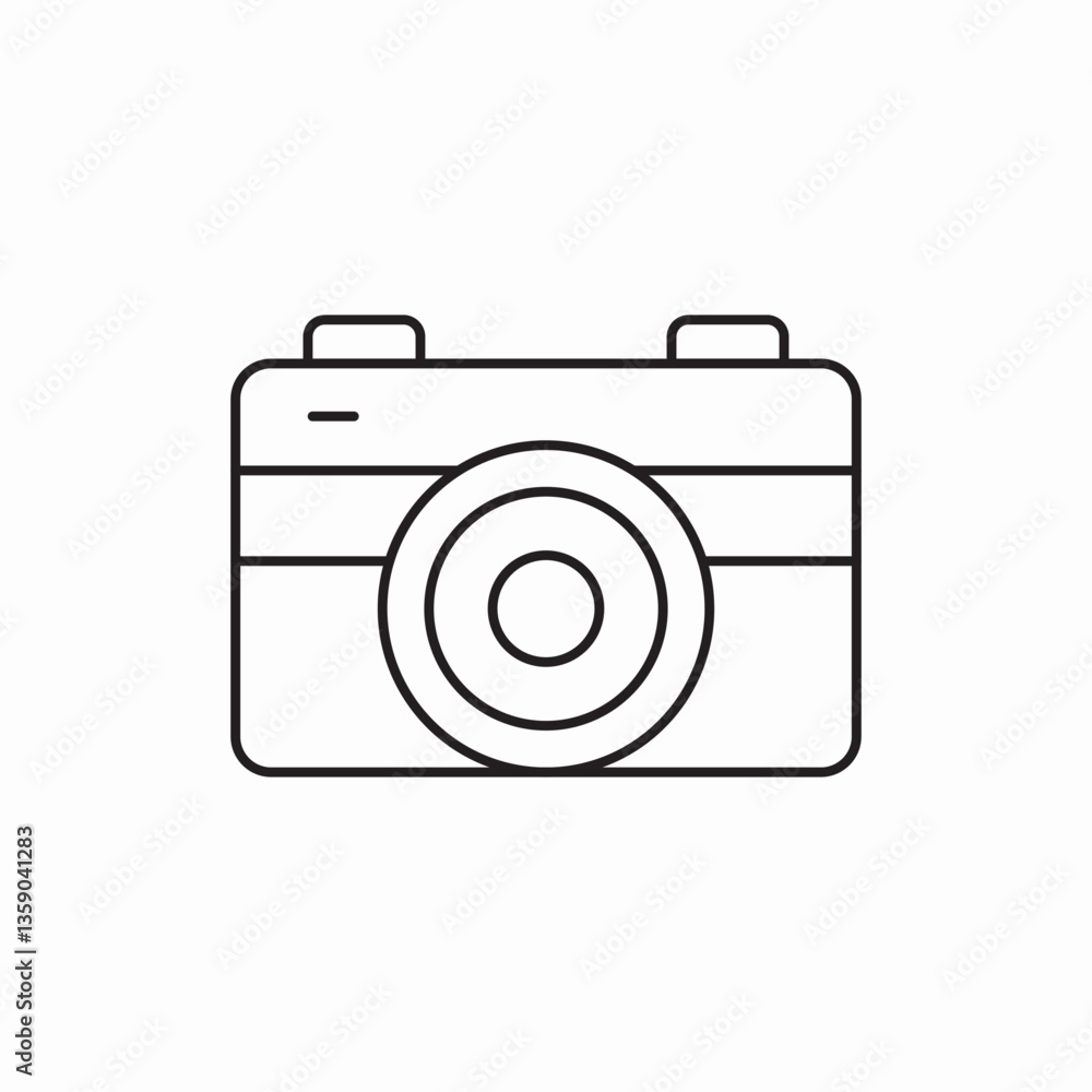 Professional photo camera equipment icon vector sign Professional photo camera equipment icon vector sign