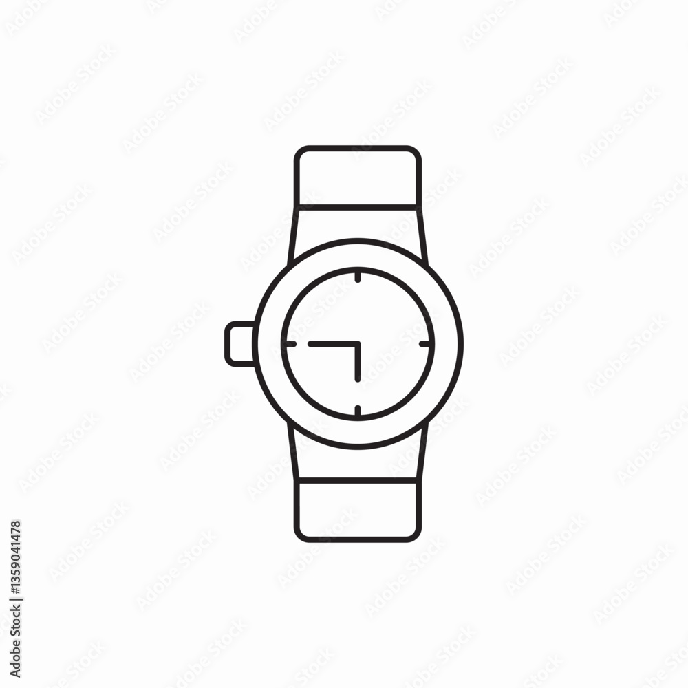 Wrist watch time device icon vector sign Wrist watch time device icon vector sign